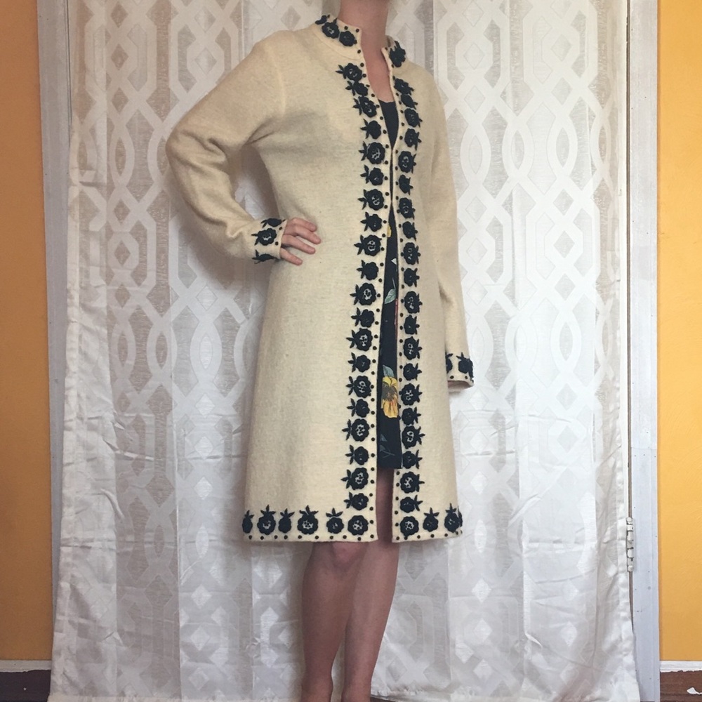 Kenar Knee-Length Embroidered Sweater